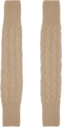 Dries Van Noten Beige Wool Arm Warmers