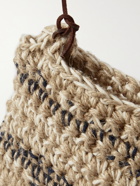 NICHOLAS DALEY - Crocheted Jute and Cotton-Blend Pouch - Neutrals