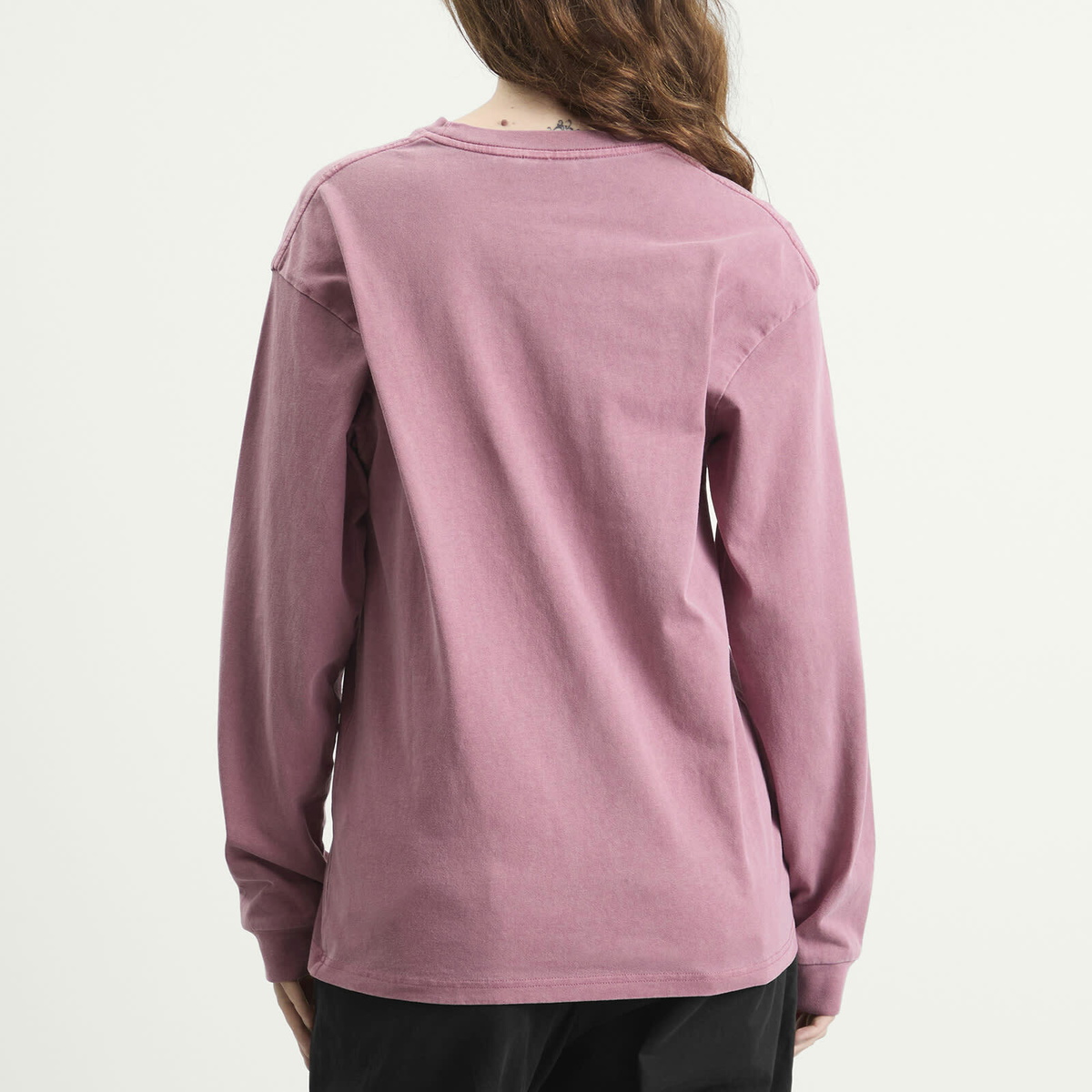 Gramicci Women's Long Sleeve Pigment Dyed T-Shirt in Red Pigment