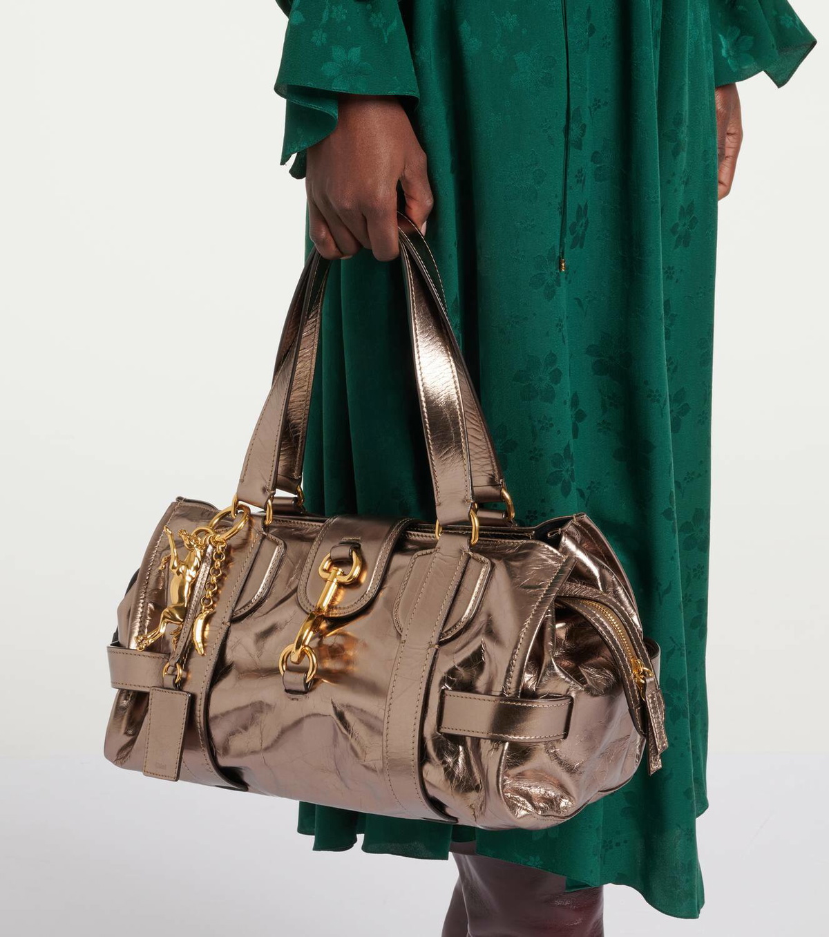 Chloé kerala Horse Charm Toto Bag Green Chloe bag kerala -