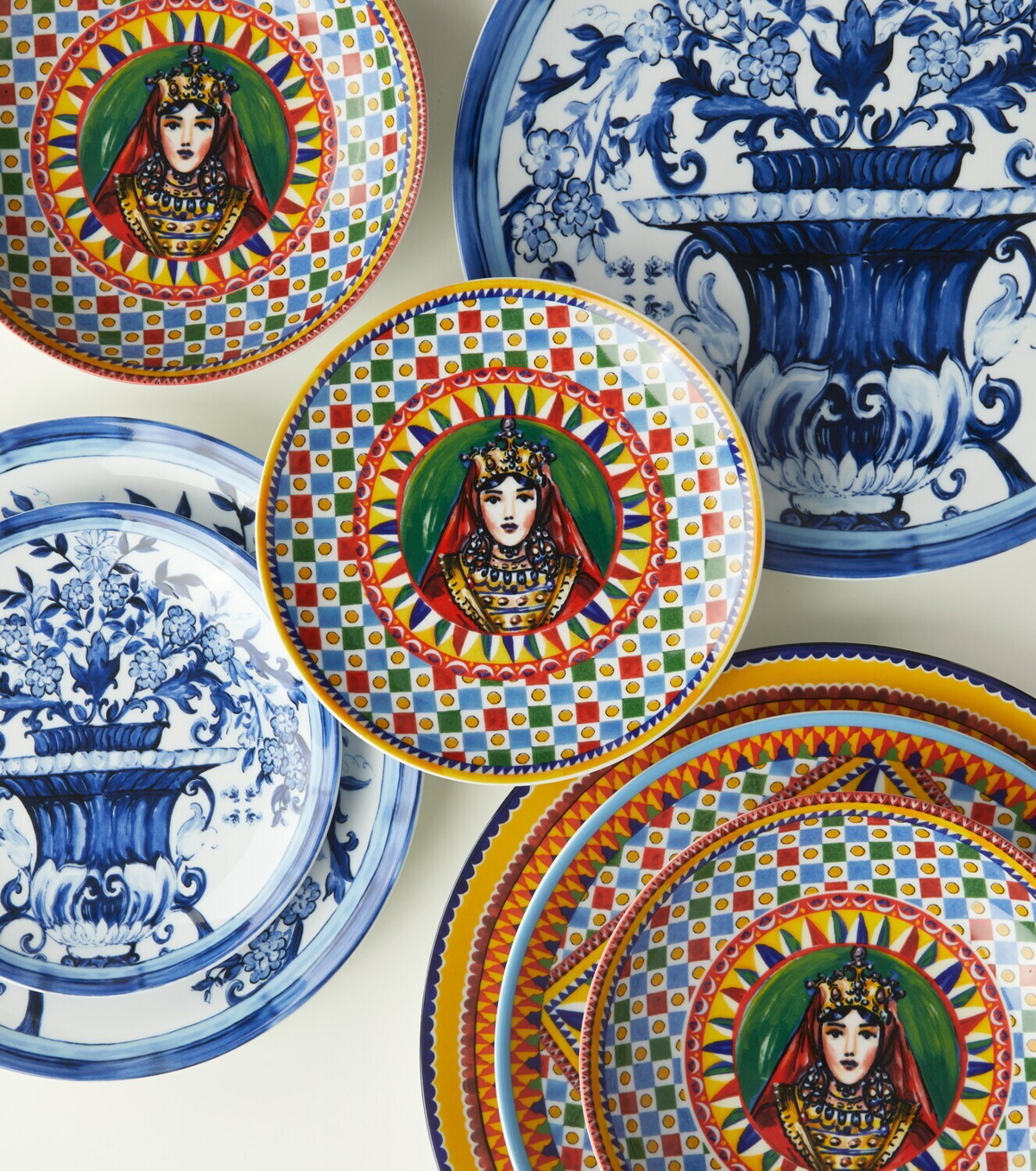 Dolce&Gabbana Casa - Carretto Siciliano set of 2 dinner plates Dolce &  Gabbana