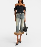 Balenciaga Gathered cotton crop top