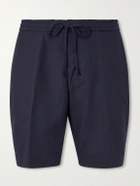 Officine Générale - Phil Straight-Leg Lyocell, Linen and Cotton-Blend Shorts - Blue
