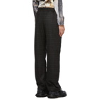 Serapis Brown Wool Grid Lounge Pants