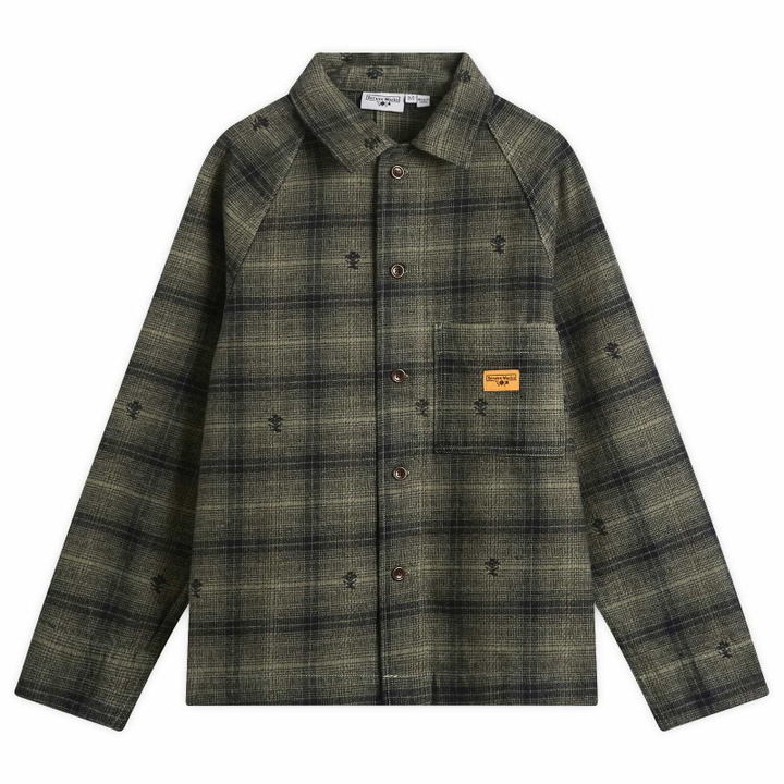 Photo: Service Works Men's Thistle Plaid FOH Jacket in Olive