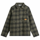 Service Works Men's Thistle Plaid FOH Jacket in Olive