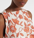 SIR Chloe floral linen-blend minidress