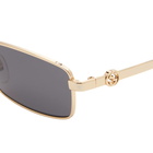 Gucci Women's Eyewear GG1600S Sunglasses in Gold/Grey 