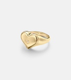 Sydney Evan Wallpaper Heart 14kt gold ring with diamonds