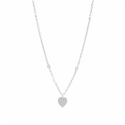 Gucci Women's Jewellery Heart Enamel Necklace in Silver