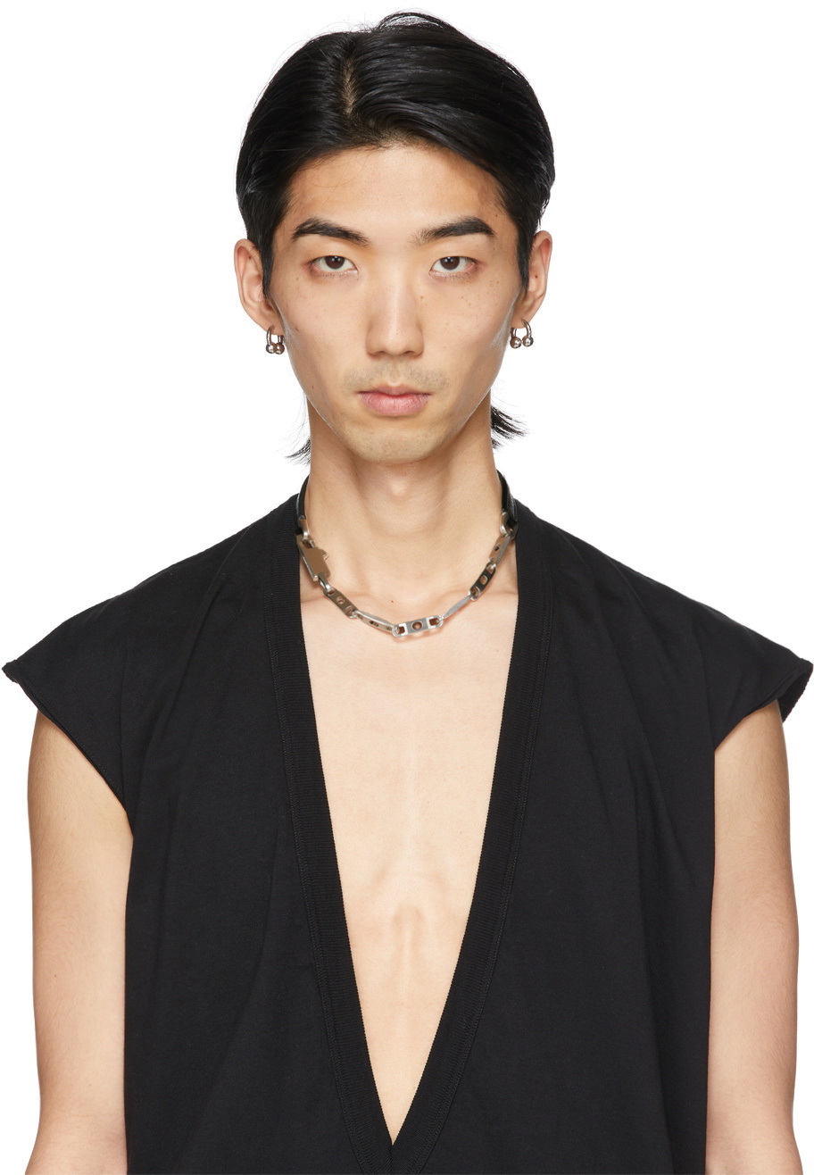 Rick Owens Black & Silver Signature Chain Choker