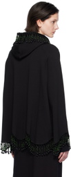 J.Kim Black Hand Beaded Hoodie