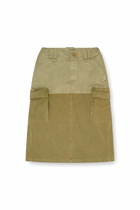Diesel Cargo midi skirt in cotton and nylon - Skirts Womens in Green