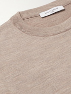 MAISON KITSUNÉ - Logo-Appliquéd Wool Sweater - Neutrals