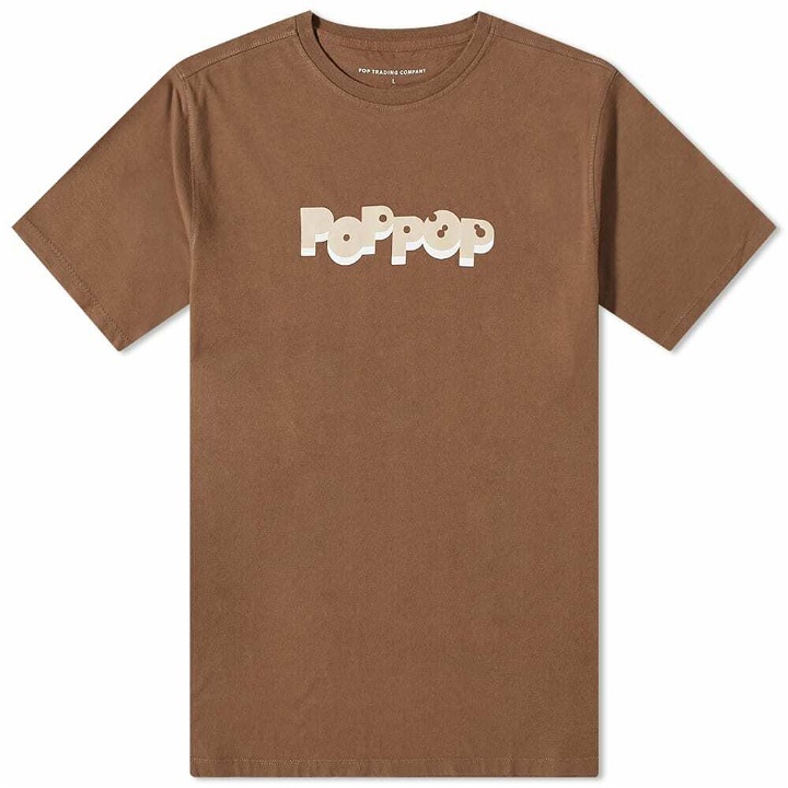 Photo: Pop Trading Company Men's Trouble Logo T-Shirt in Rain Drum