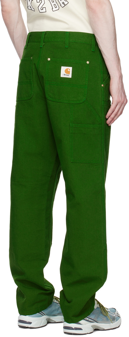 Awake NY Green Carhartt WIP Edition Double Knee Trousers Awake NY