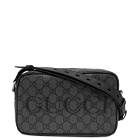 Gucci Men's GG Mini Shoulder Bag in Grey/Black
