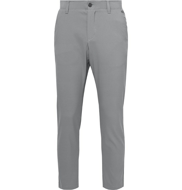 Photo: Under Armour - Showdown Slim-Fit Stretch Nylon and Modal-Blend Golf Trousers - Men - Gray