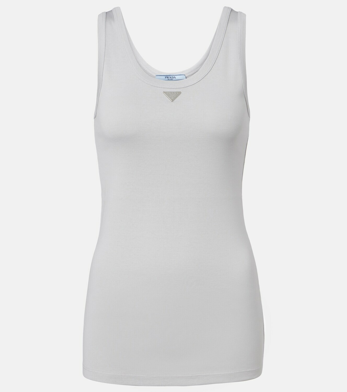 Prada Ribbed-knit cotton tank top