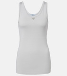Prada Ribbed-knit cotton tank top
