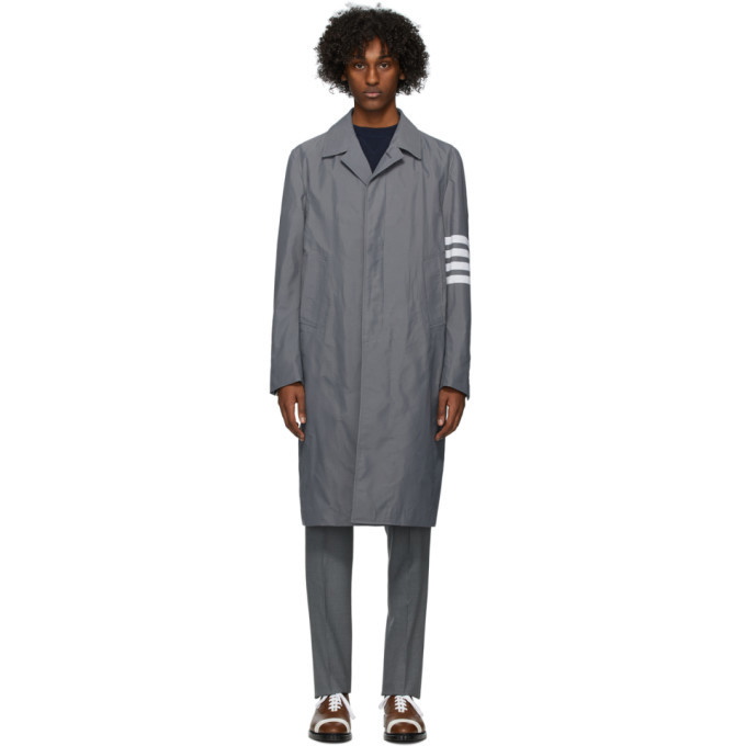 Photo: Thom Browne Grey Engineered Ripstop Coat