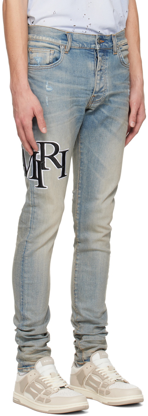 AMIRI Indigo Staggered Jeans Amiri