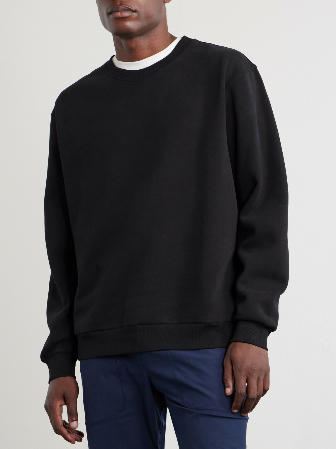 Lululemon - Steady State Crew Cotton-Blend Jersey Sweatshirt - Black