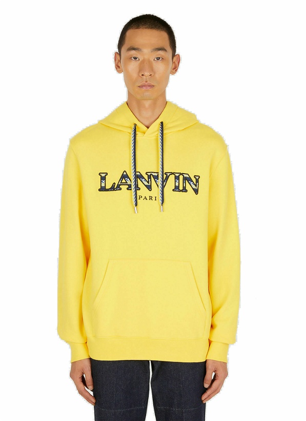 Photo: Curb Logo Hooded Sweatshirt in Yellow