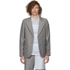 House of the Very Islands Grey Slim-Fit Tailored Blazer