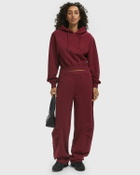 ROTATE Birger Christensen TERRY BACK CROPPED HOODIE Red Womens Hoody