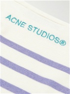 Acne Studios - Striped Cotton T-Shirt - White