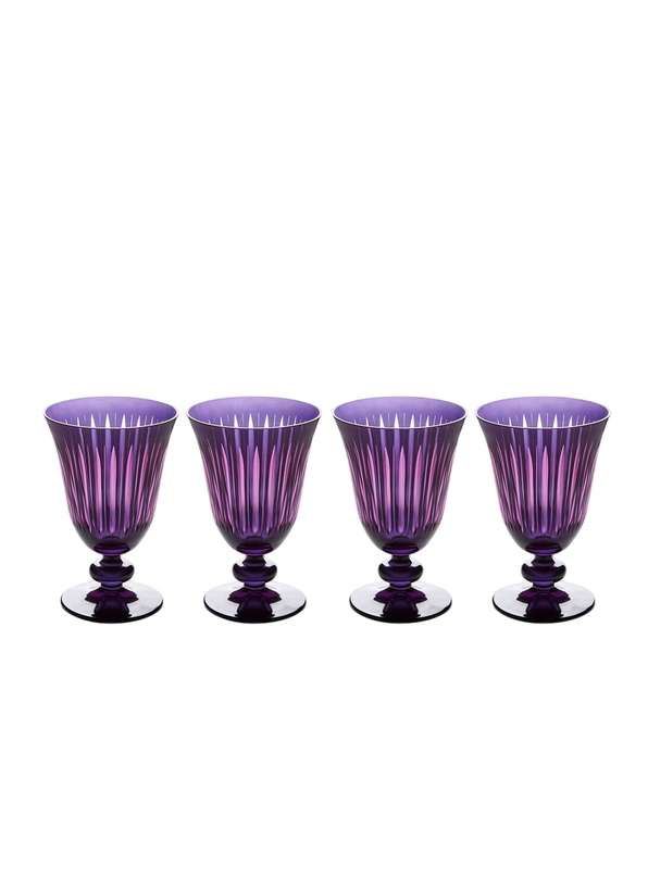 Photo: L'Objet Set Of Four Prism Wine Glasses