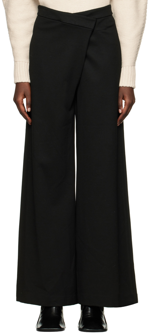 Rosetta Getty Black Fold Trousers Rosetta Getty