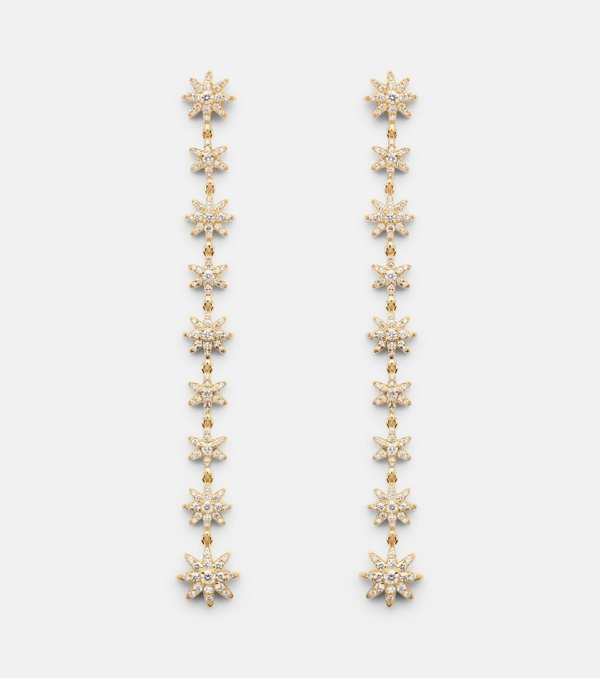 David Yurman Starburst 18kt gold drop earrings with diamonds