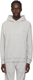 BOSS Gray Embroidered Hoodie