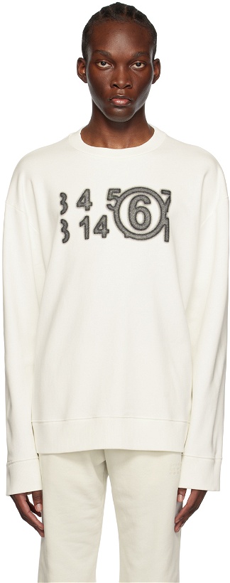 Photo: MM6 Maison Margiela Off-White Printed Sweatshirt