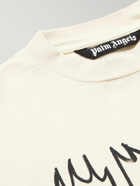 Palm Angels - Logo-Print Cotton-Jersey T-Shirt - White