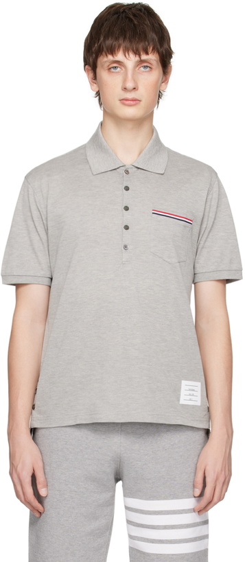 Photo: Thom Browne Gray Pocket Polo