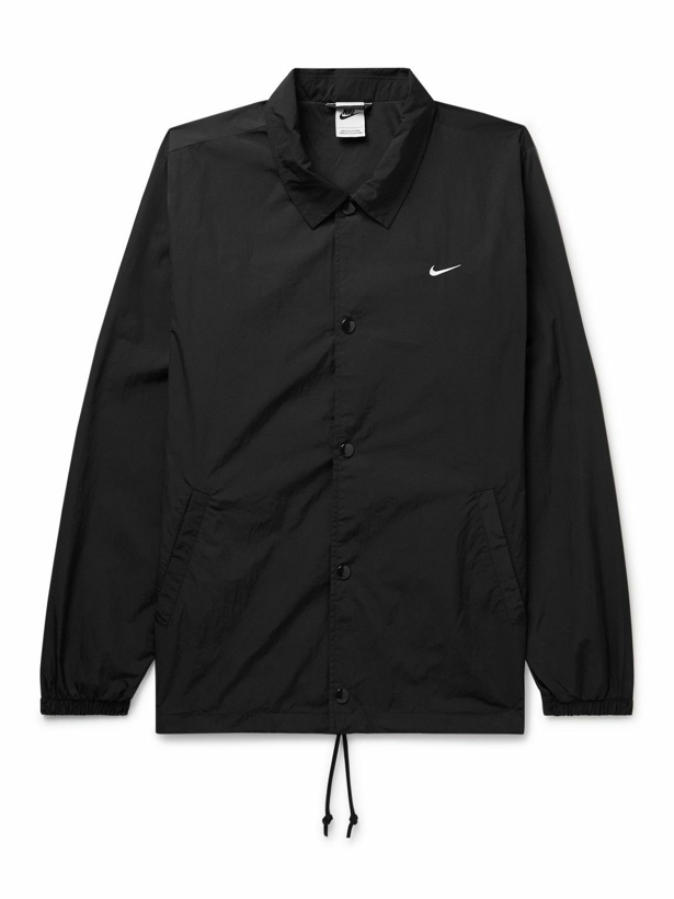 Photo: Nike - Logo-Embroidered Shell Coach Jacket - Black