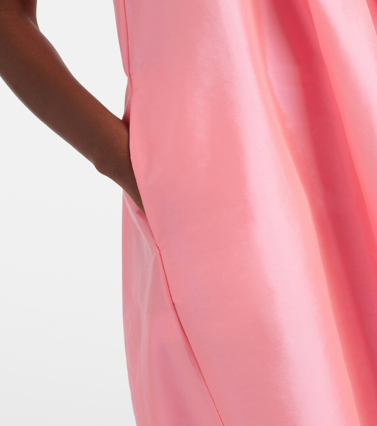 Adriana Degreas Pleated satin gown