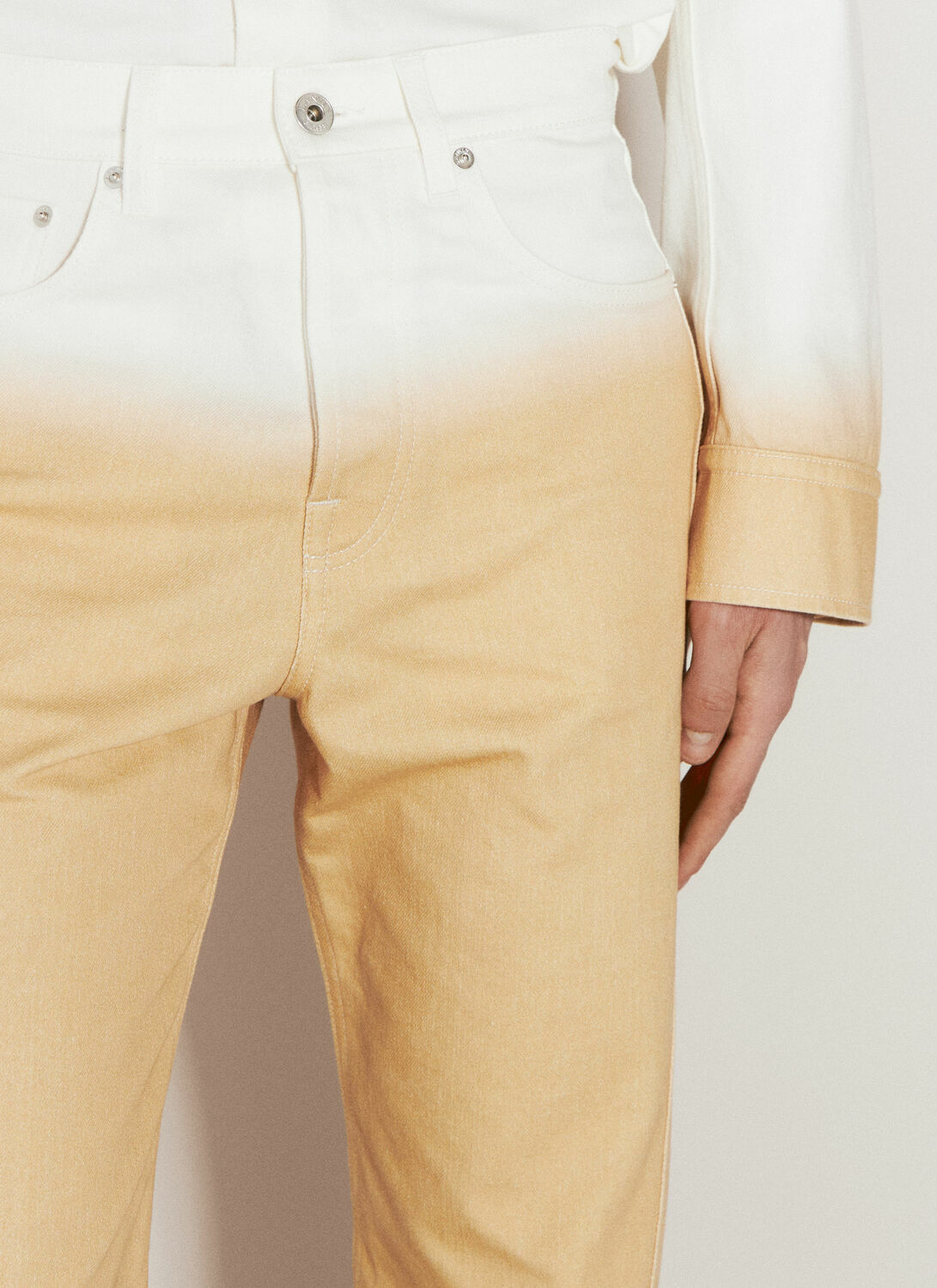 Lanvin Gradient-Effect Twisted Jeans