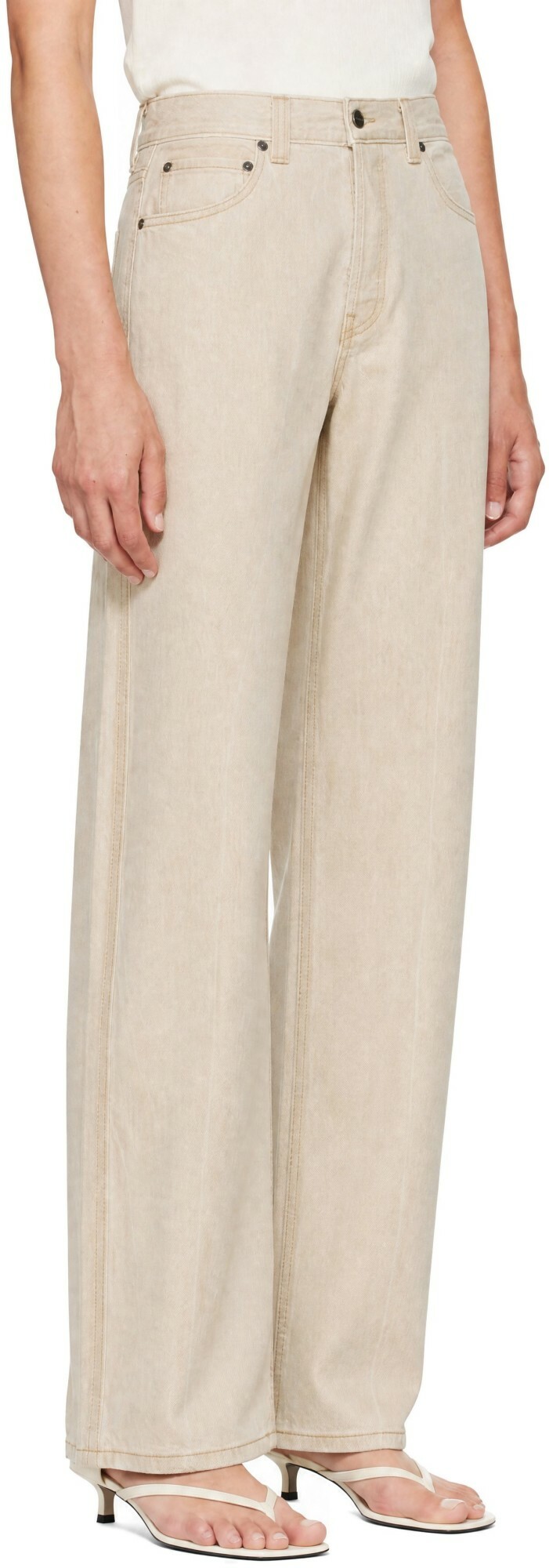 KHAITE Beige Callum Jeans