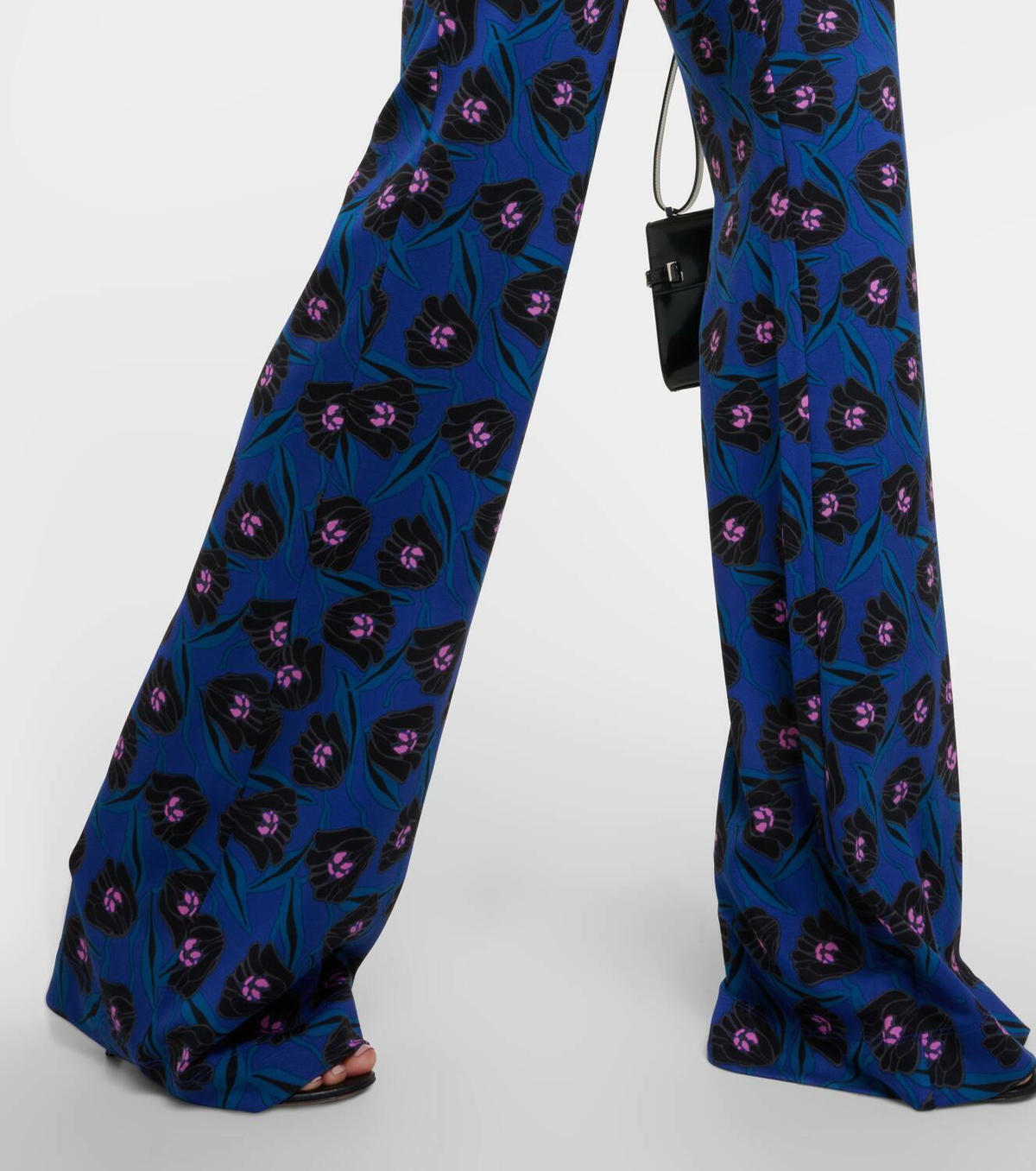 00's High Waisted Black and White Printed Pants by Diane von Furstenberg main image 1