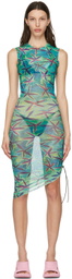 Louisa Ballou Green & Blue Heatwave Dress