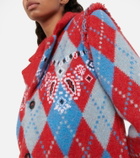 Alanui - Bandana Argyle wool-blend cardigan