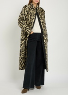 Forte_forte Moiré-jacquard Wool-blend Coat Leopard
