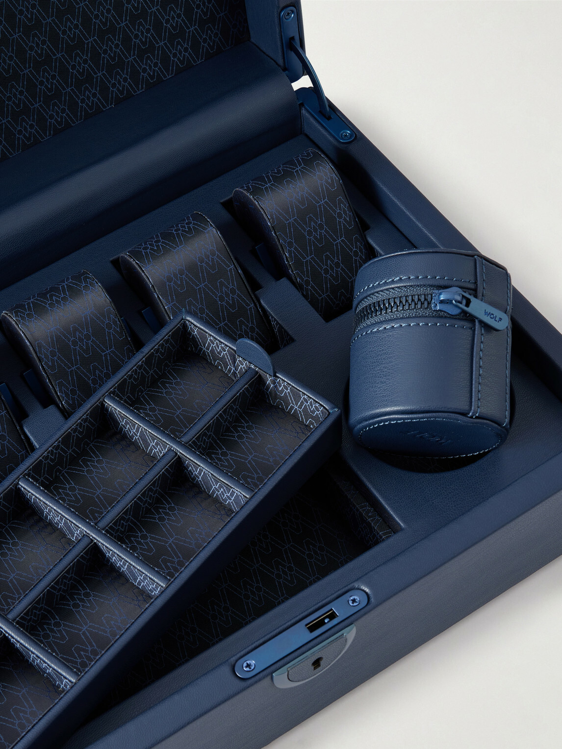 WOLF - Earth 5 Piece Watch Box - Blue