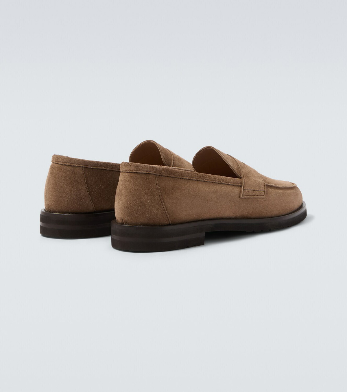 Thom Sweeney Suede penny loafers