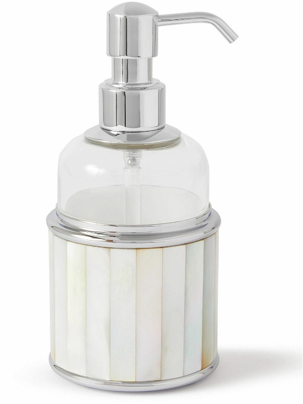 Photo: Lorenzi Milano - Glass, Mother-of-Pearl And Chrome-Plated Soap Dispenser