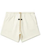 FEAR OF GOD ESSENTIALS - Logo-Appliquéd Cotton-Blend Jersey Drawstring Shorts - White